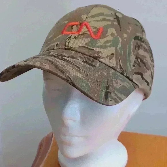 CN Canadian National Railway Camo Adjustable  Velcro Back Baseball Hat - Picture 1 of 7